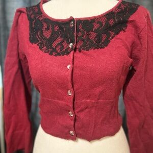 Burgundy cardigan